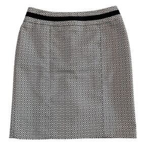 Antonio Melani Geometric Pencil Skirt Black White Women's Size 10